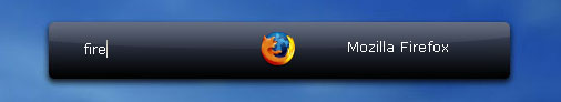 Launchy opening Mozilla Firefox using the Black Glass skin